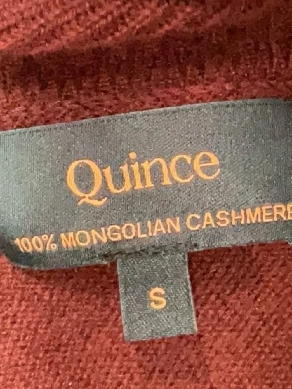 Quince Mongolian Cashmere Turtleneck Deep Burgundy Sweater - Small - Picture 7 of 7